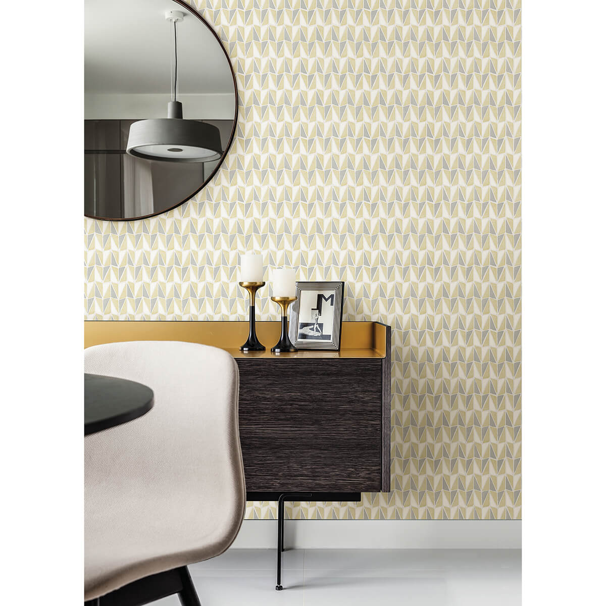 yellow-falkirk-geometric-geometric-peel-and-stick-wallpaper-york-wallcoverings-sls4293 - York Wallcoverings Wallpaper