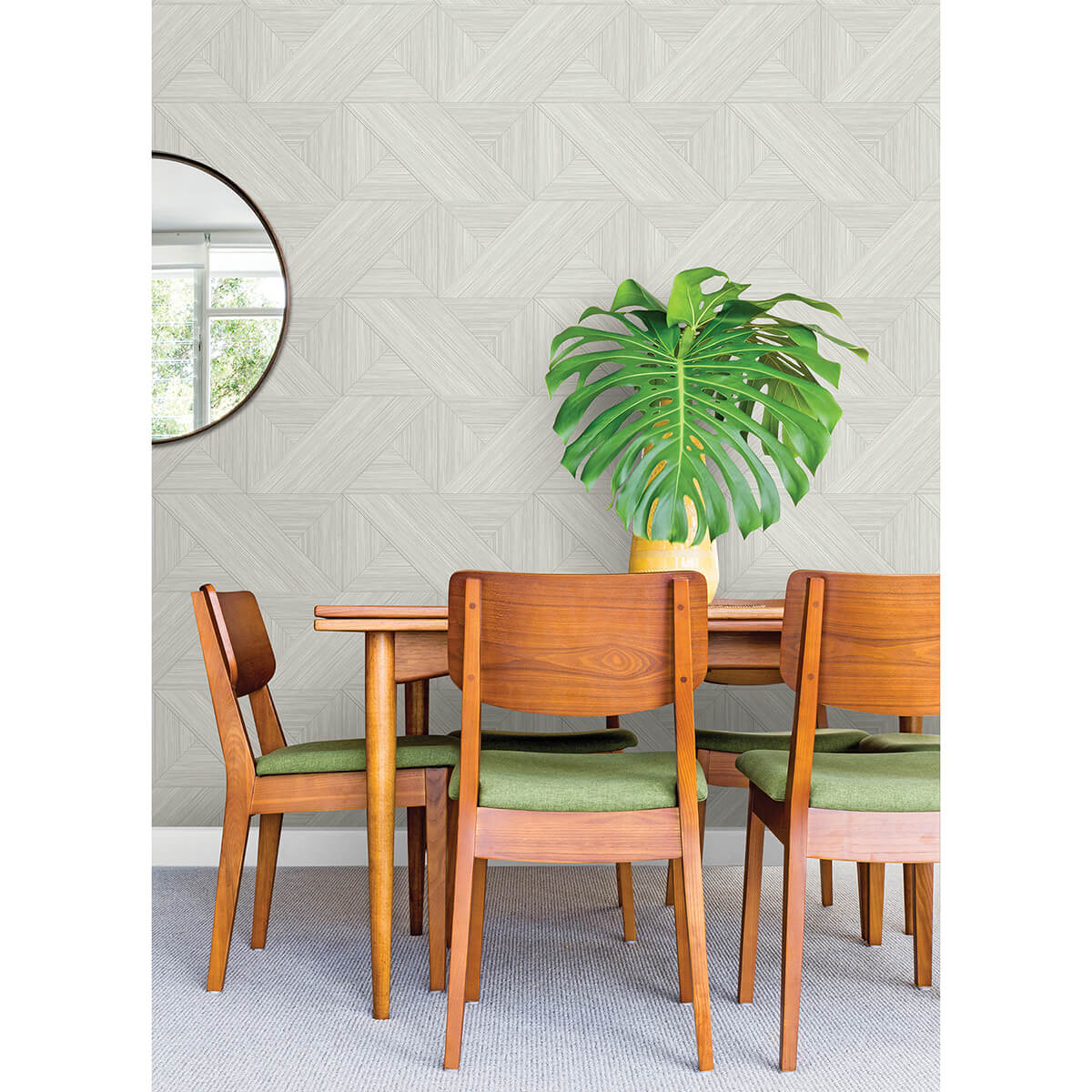 cream-weser-geometric-geometric-peel-and-stick-wallpaper-york-wallcoverings-sls4296 - York Wallcoverings Wallpaper