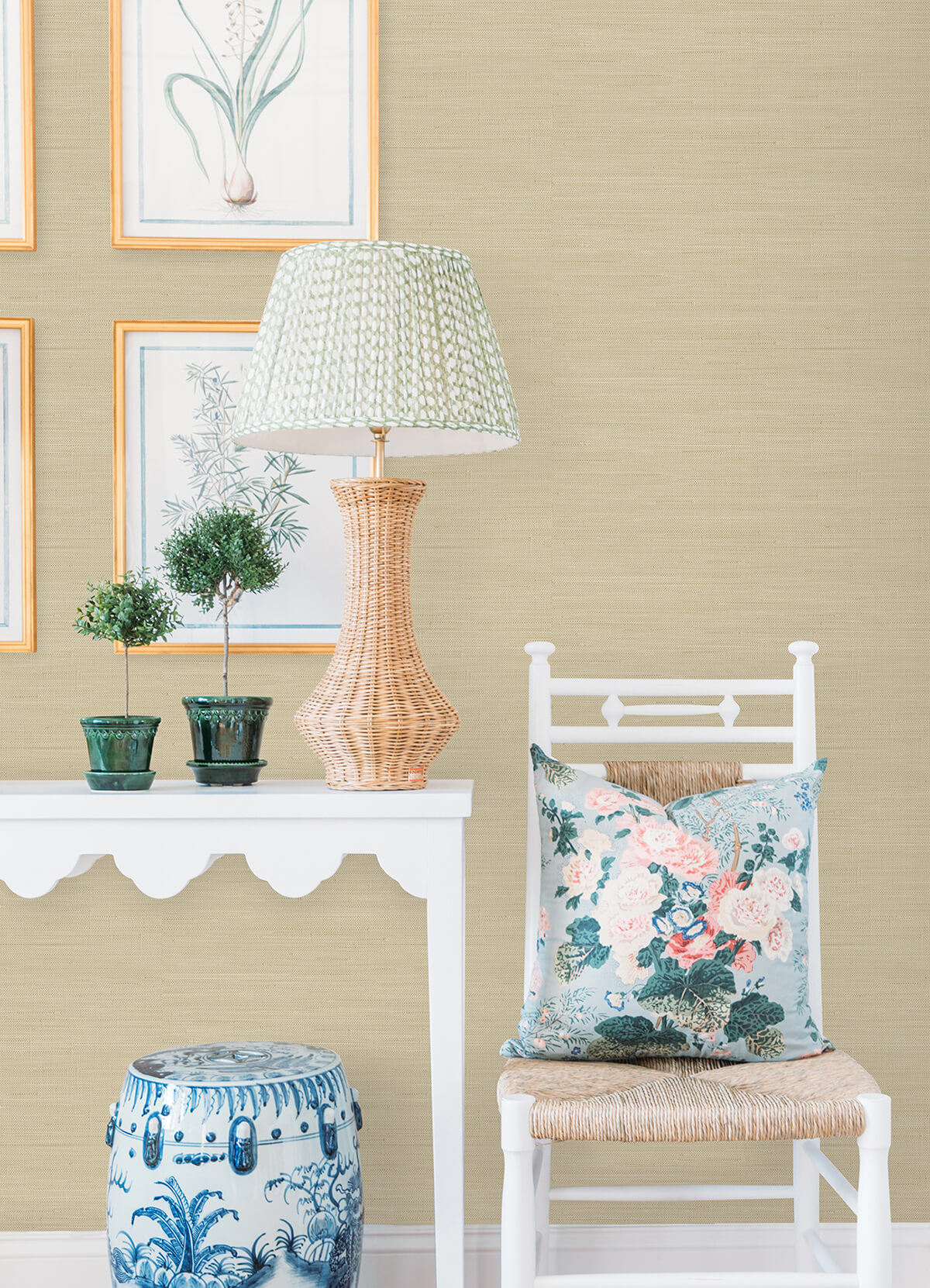 wheat-classic-faux-grasscloth-peel-and-stick-wallpaper-york-wallcoverings-sss4570 - York Wallcoverings Wallpaper