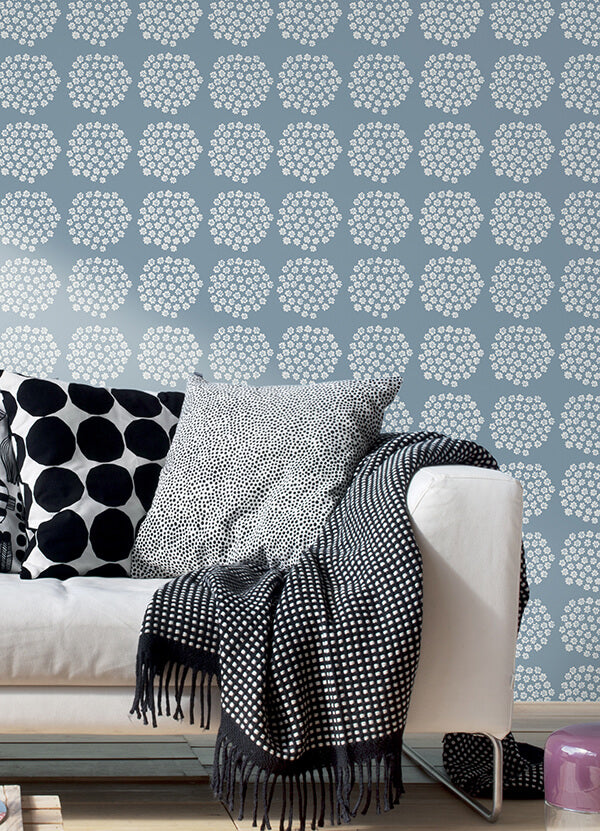 blue-puketti-peel-and-stick-wallpaper-york-wallcoverings-mks4499 - York Wallcoverings Wallpaper