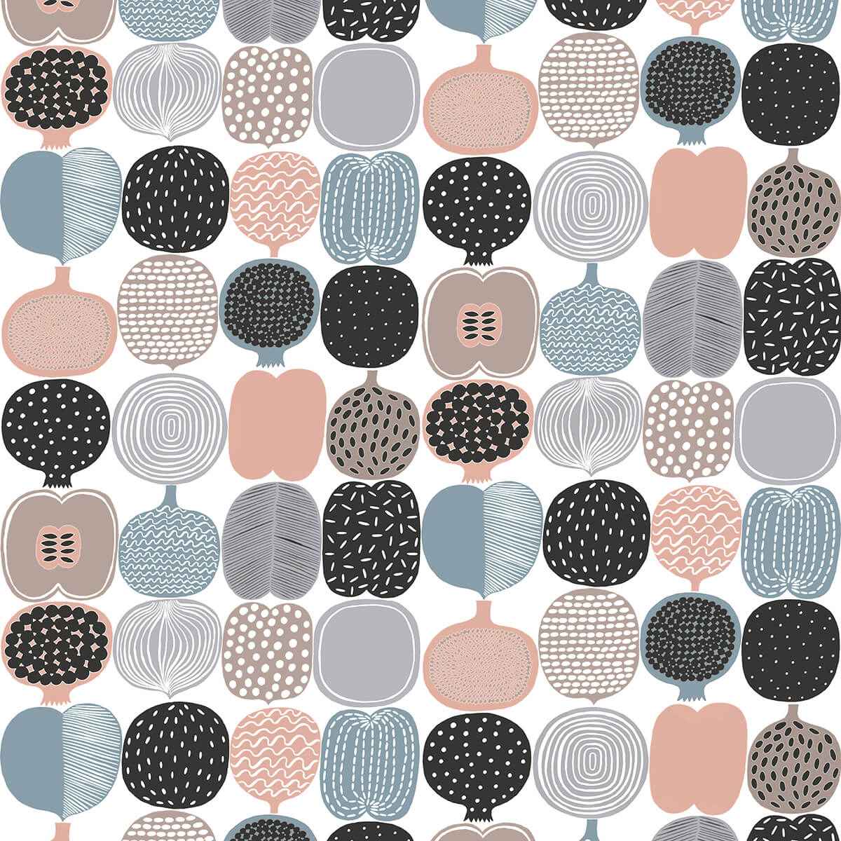 Pink and Grey Kompotti Peel and Stick Wallpaper - York Wallcoverings - MKS4500