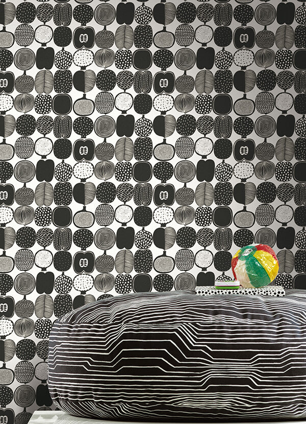 black-and-white-kompotti-peel-and-stick-wallpaper-york-wallcoverings-mks4501 - York Wallcoverings Wallpaper