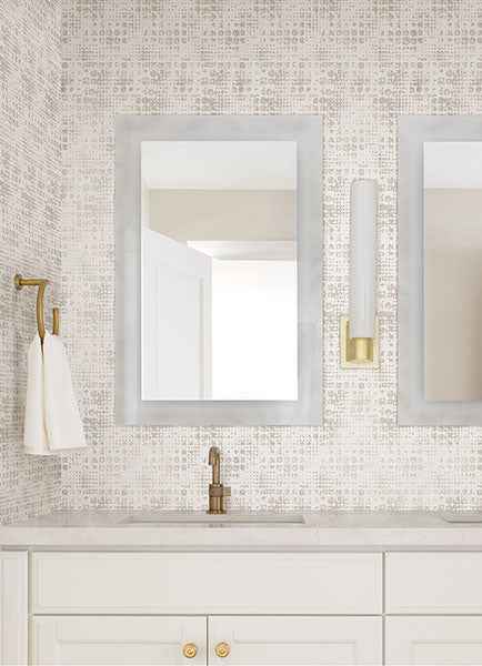 Celeste Platinum Circle Grid Wallpaper - York Wallcoverings - 2976-86408