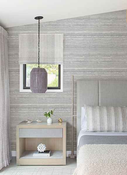 Rakasa Silver Stripe Wallpaper - York Wallcoverings - 2976-86417 - York Wallcoverings Wallpaper