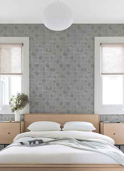 Varak Silver Textured Wallpaper - York Wallcoverings - 2976-86421 - York Wallcoverings Wallpaper
