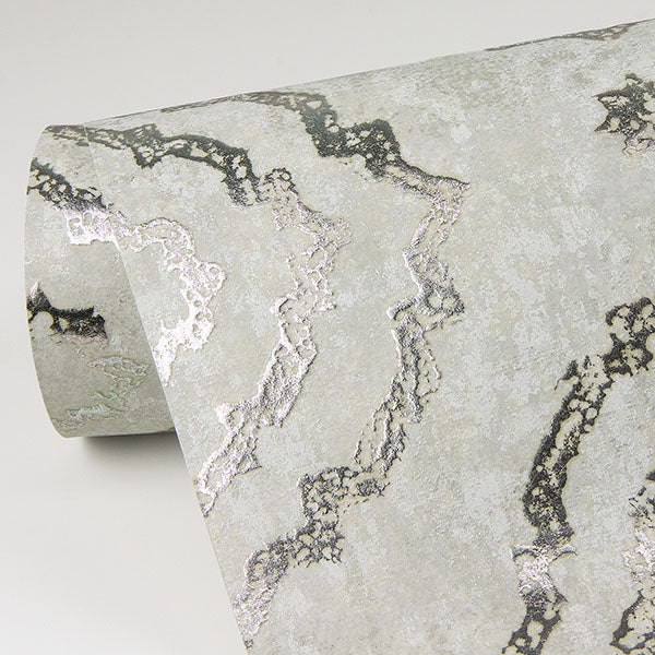 uma-platinum-medallion-wallpaper-york-wallcoverings-2976-86424 - York Wallcoverings Wallpaper