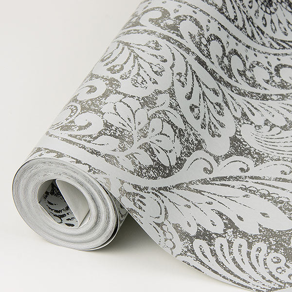 artemis-silver-damask-wallpaper-york-wallcoverings-2976-86443 - York Wallcoverings Wallpaper