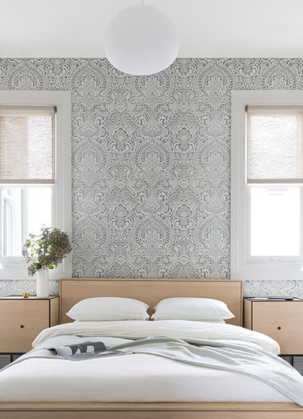 artemis-platinum-damask-wallpaper-york-wallcoverings-2976-86444 - York Wallcoverings Wallpaper