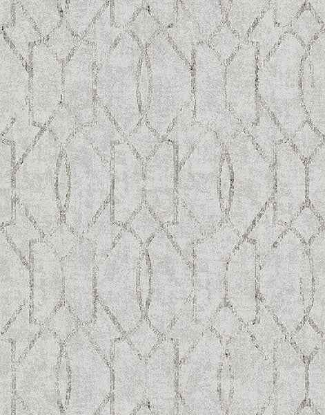 Ziva Platinum Metallic Trellis Wallpaper - York Wallcoverings - 2976-86452