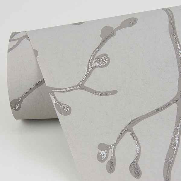 Koura Silver Branches Wallpaper - York Wallcoverings - 2976-86453 - York Wallcoverings Wallpaper