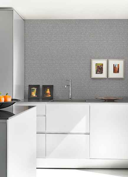 Namari Sterling Distressed Tile Wallpaper - York Wallcoverings - 2976-86525 - York Wallcoverings Wallpaper