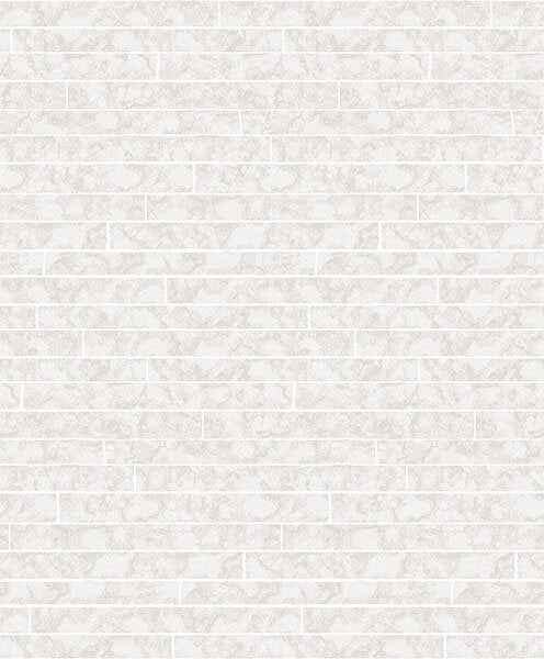 Namari Silver Distressed Tile Wallpaper - York Wallcoverings - 2976-86526 - York Wallcoverings Wallpaper