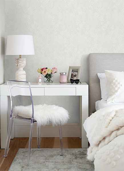 Celik Dove Geometric Wallpaper - York Wallcoverings - 2976-86529 - York Wallcoverings Wallpaper