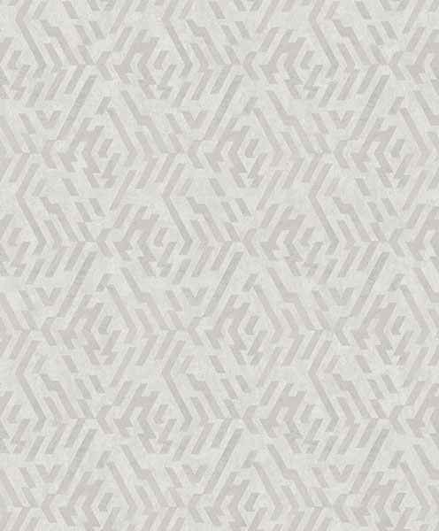 Kila Platinum Geometric Wallpaper - York Wallcoverings - 2976-86536 - York Wallcoverings Wallpaper