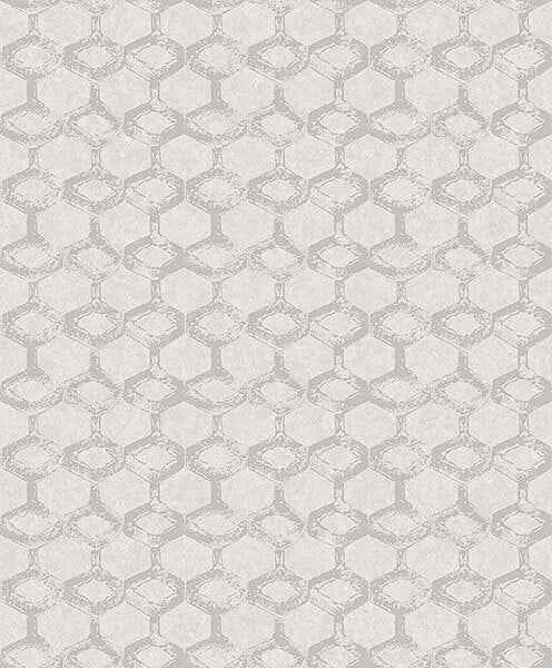 Besi Silver Tiled Wallpaper - York Wallcoverings - 2976-86538