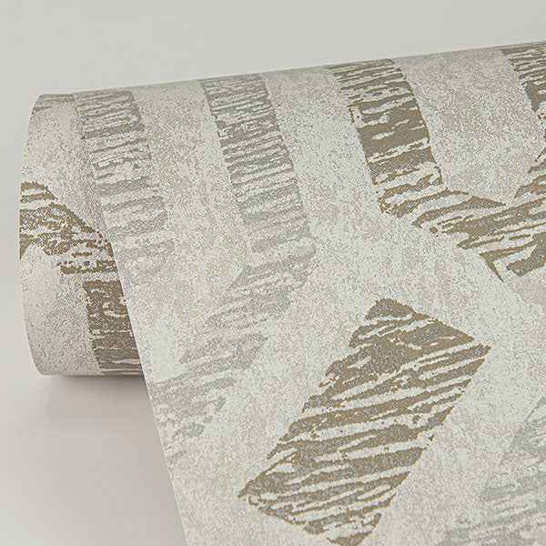 Latona Platinum Diamond Geometric Wallpaper - York Wallcoverings - 2976-86539