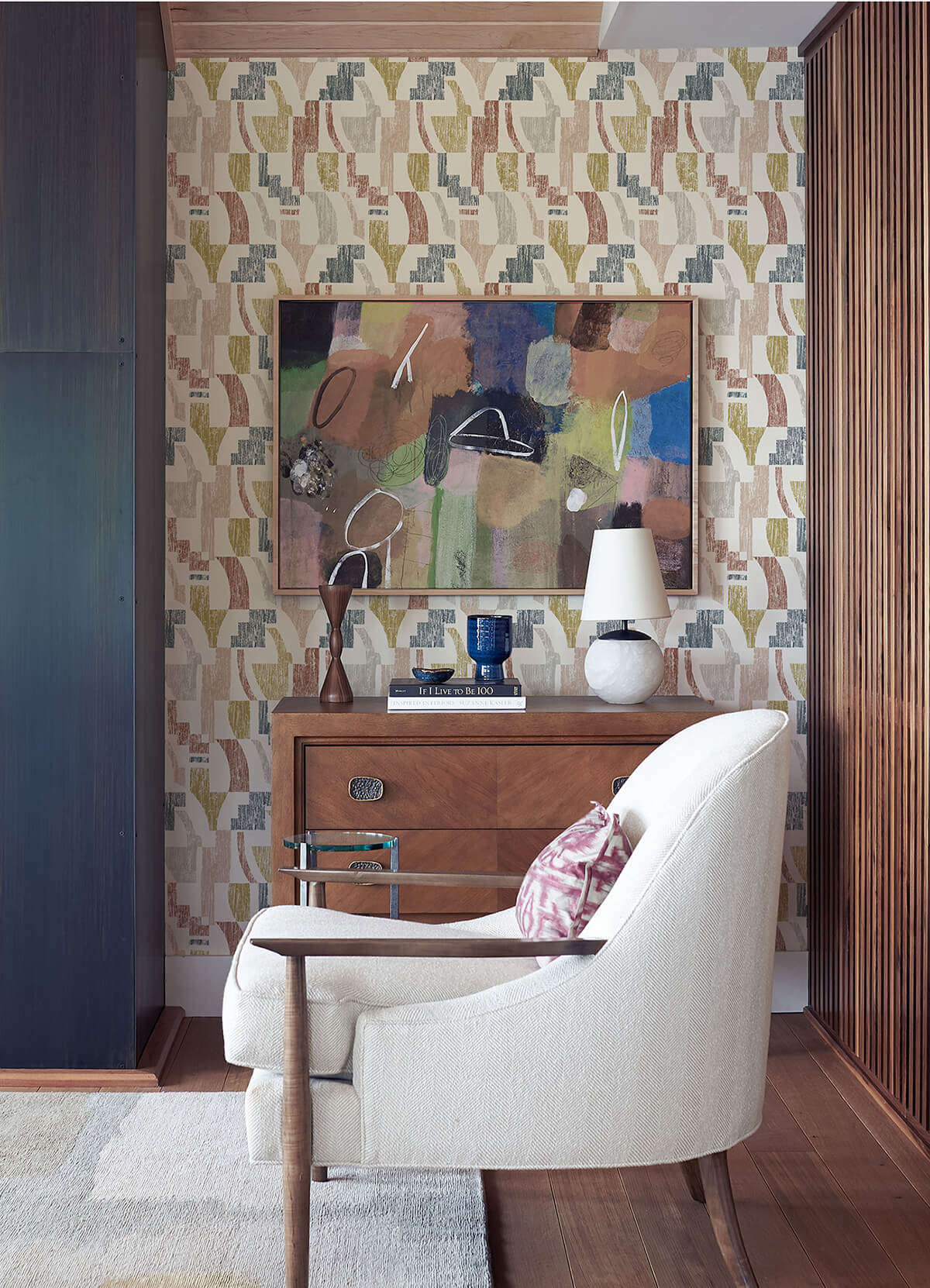 warm-multi-lenny-geometric-peel-and-stick-wallpaper-york-wallcoverings-nus4632 - York Wallcoverings Wallpaper