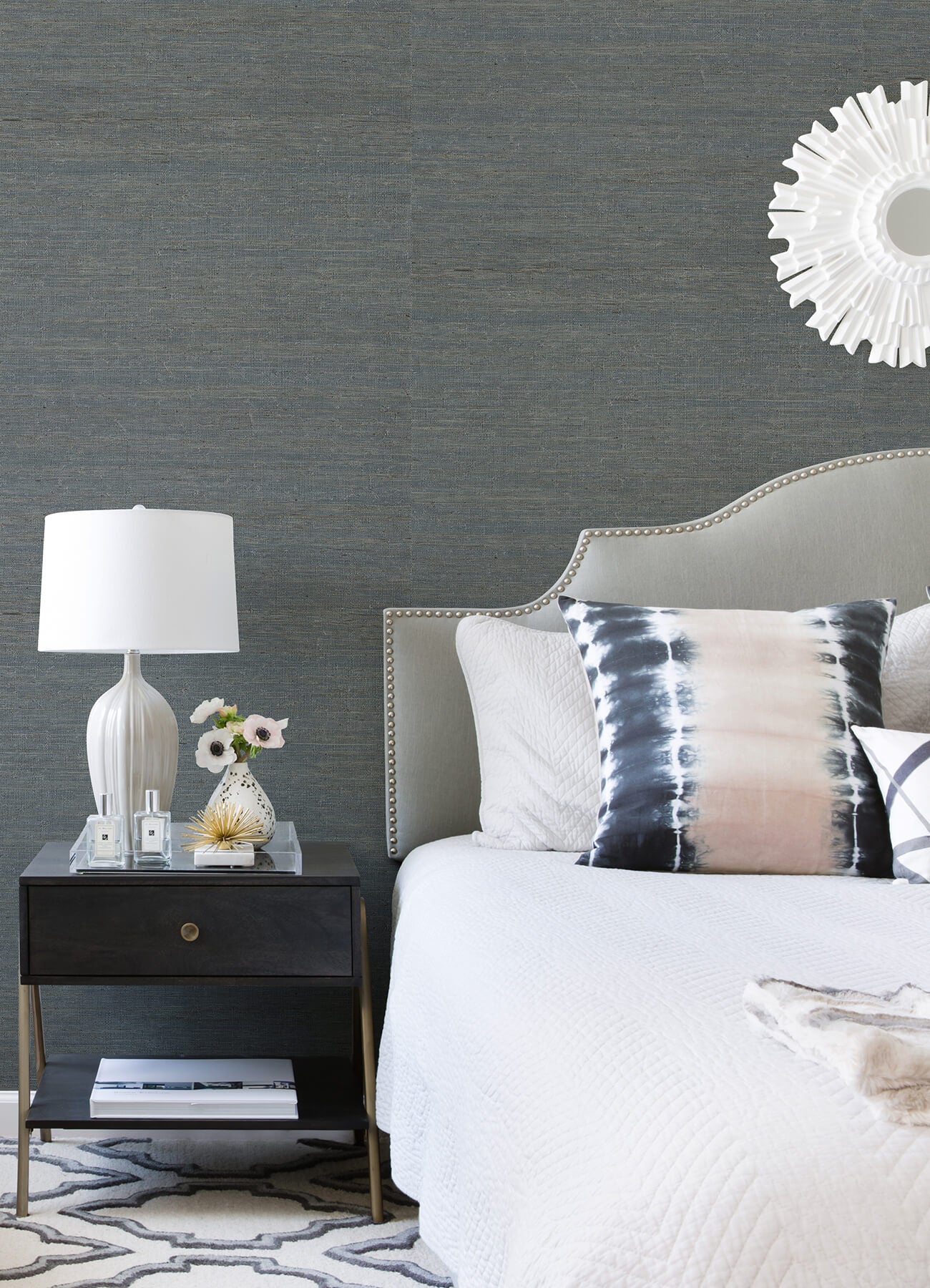 aiko-slate-sisal-grasscloth-wallpaper-york-wallcoverings-2923-86124 - York Wallcoverings Wallpaper