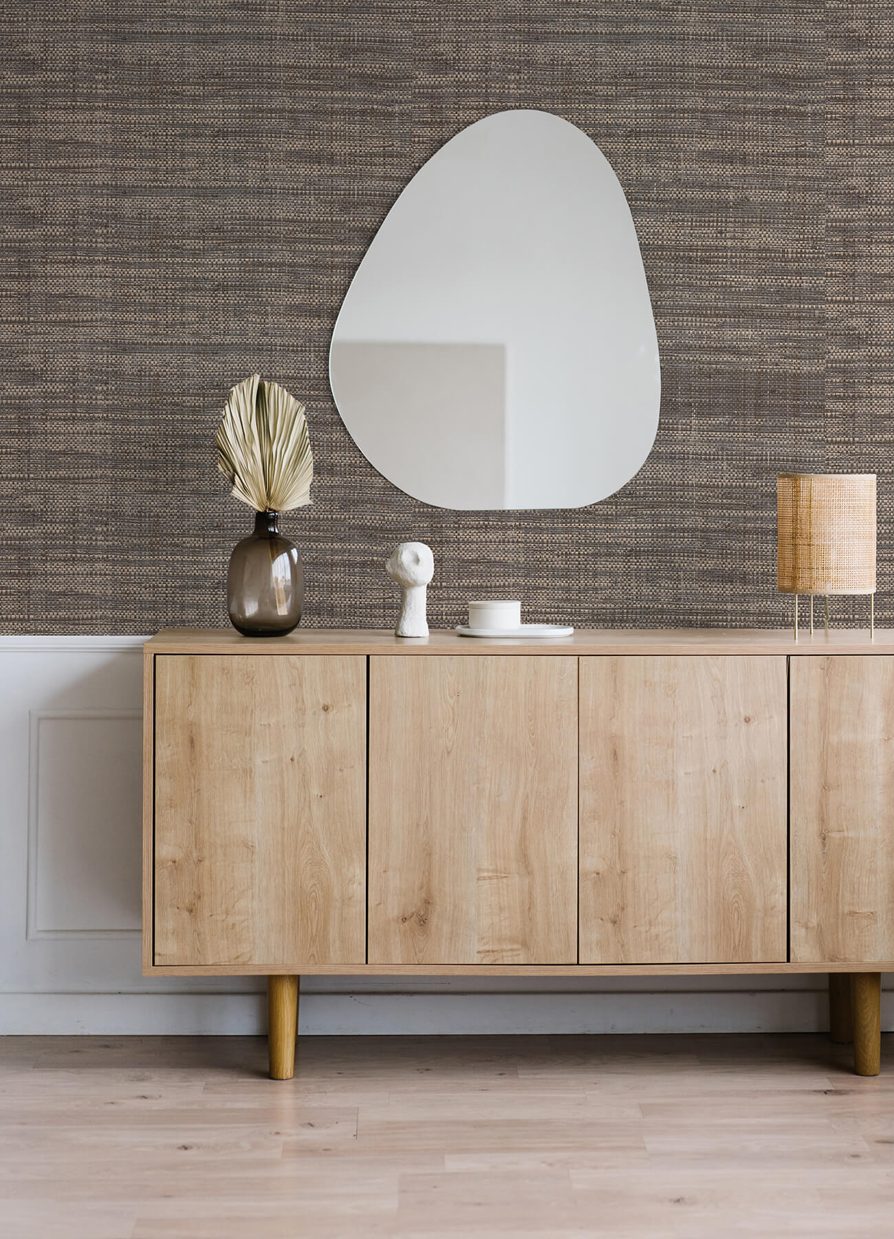 cheng-grey-woven-grasscloth-wallpaper-york-wallcoverings-2923-88019 - York Wallcoverings Wallpaper