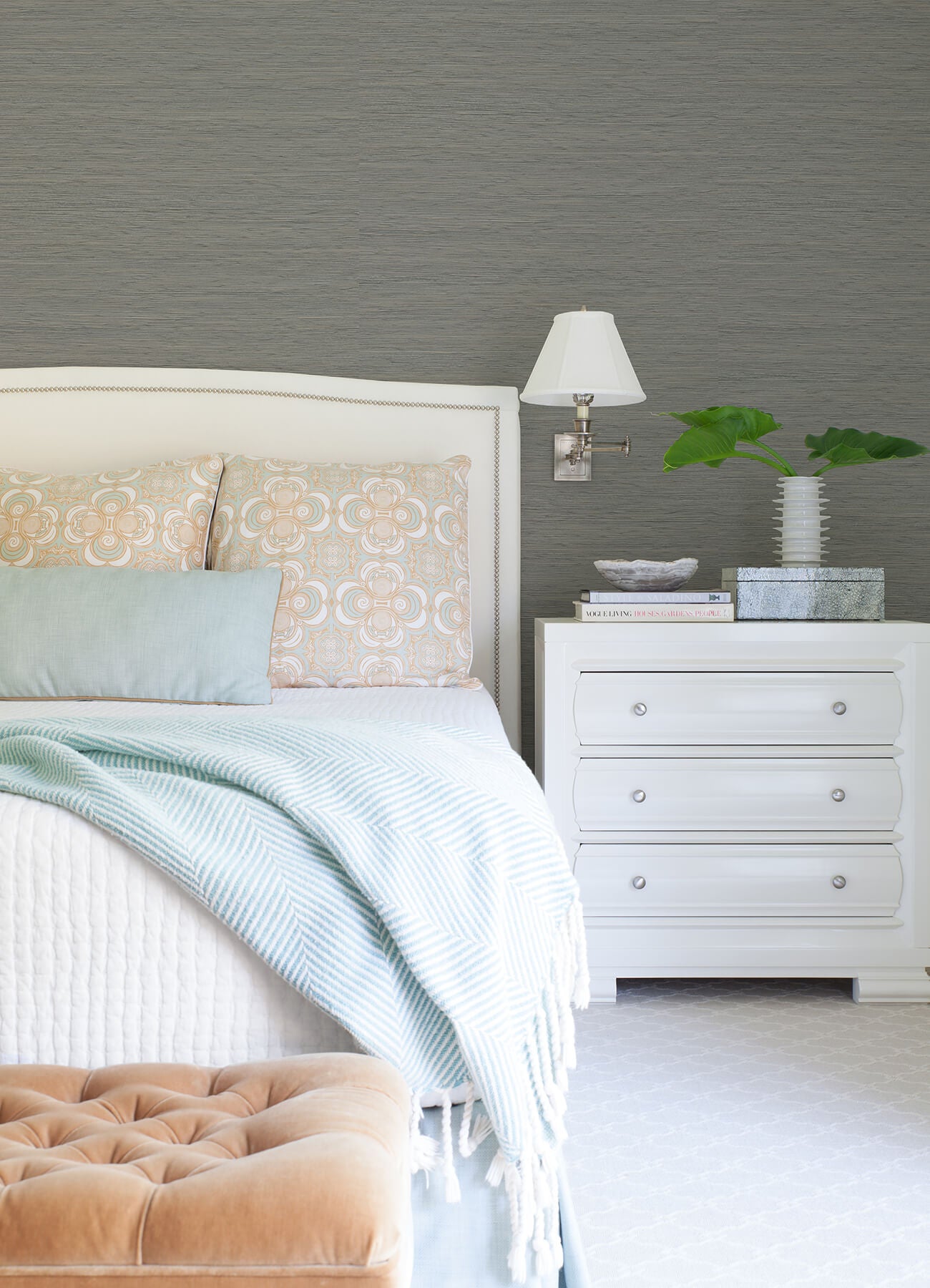 kira-light-grey-hemp-wallpaper-york-wallcoverings-2923-88020 - York Wallcoverings Wallpaper