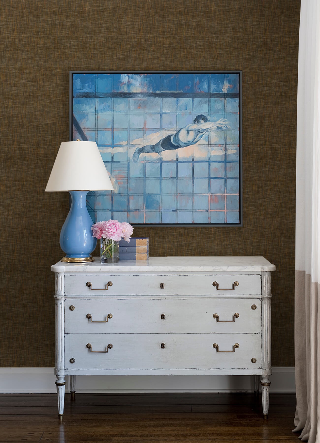 genji-brown-woven-wallpaper-york-wallcoverings-2923-88023 - York Wallcoverings Wallpaper