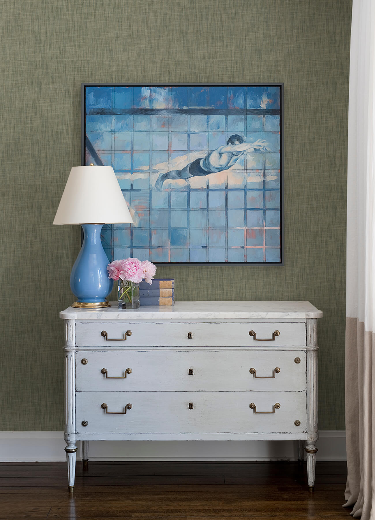 genji-green-woven-wallpaper-york-wallcoverings-2923-88024 - York Wallcoverings Wallpaper