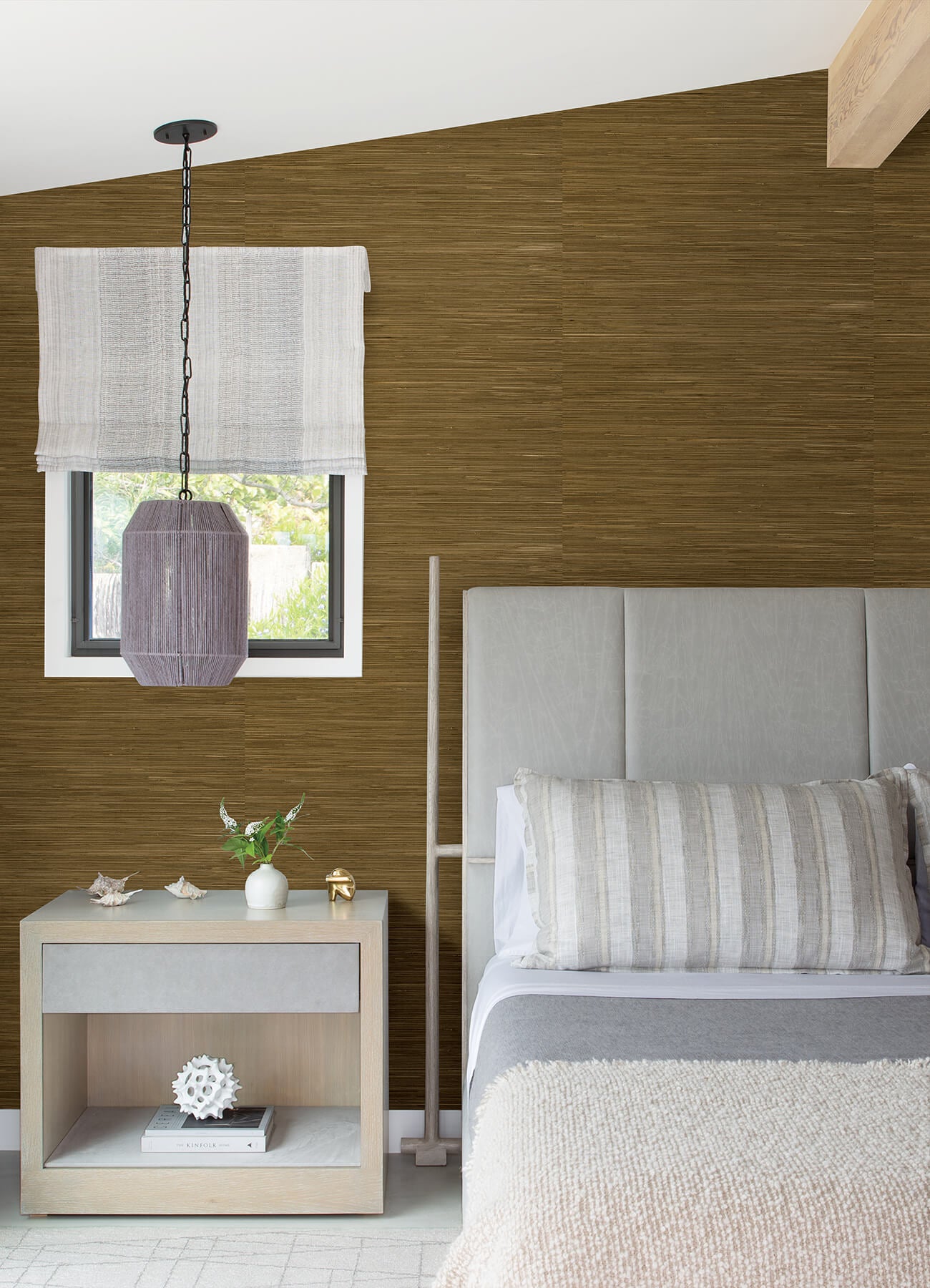 zhilan-brown-grasscloth-wallpaper-york-wallcoverings-2923-88046 - York Wallcoverings Wallpaper