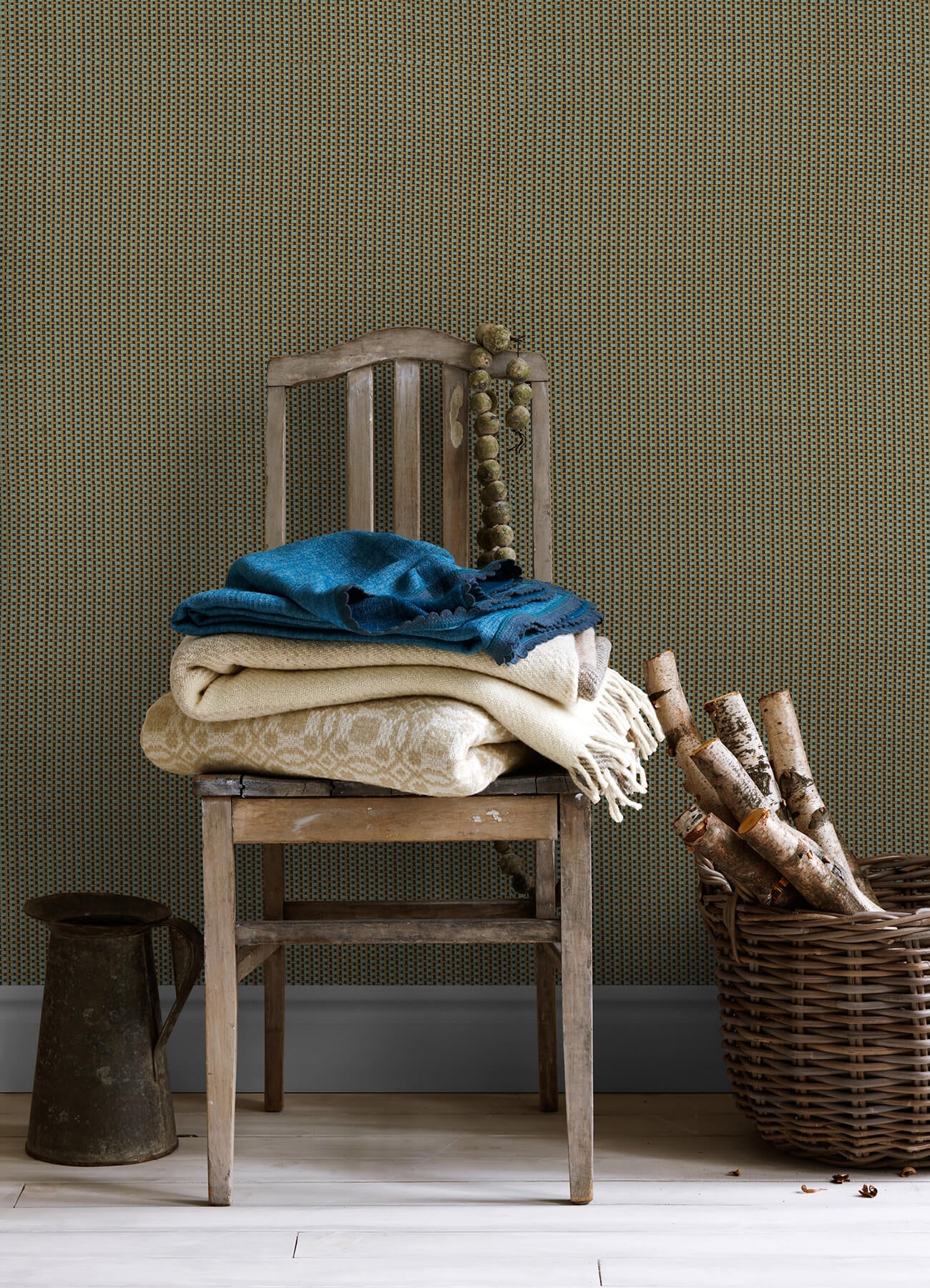ruolan-aqua-woven-wallpaper-york-wallcoverings-2923-88065 - York Wallcoverings Wallpaper