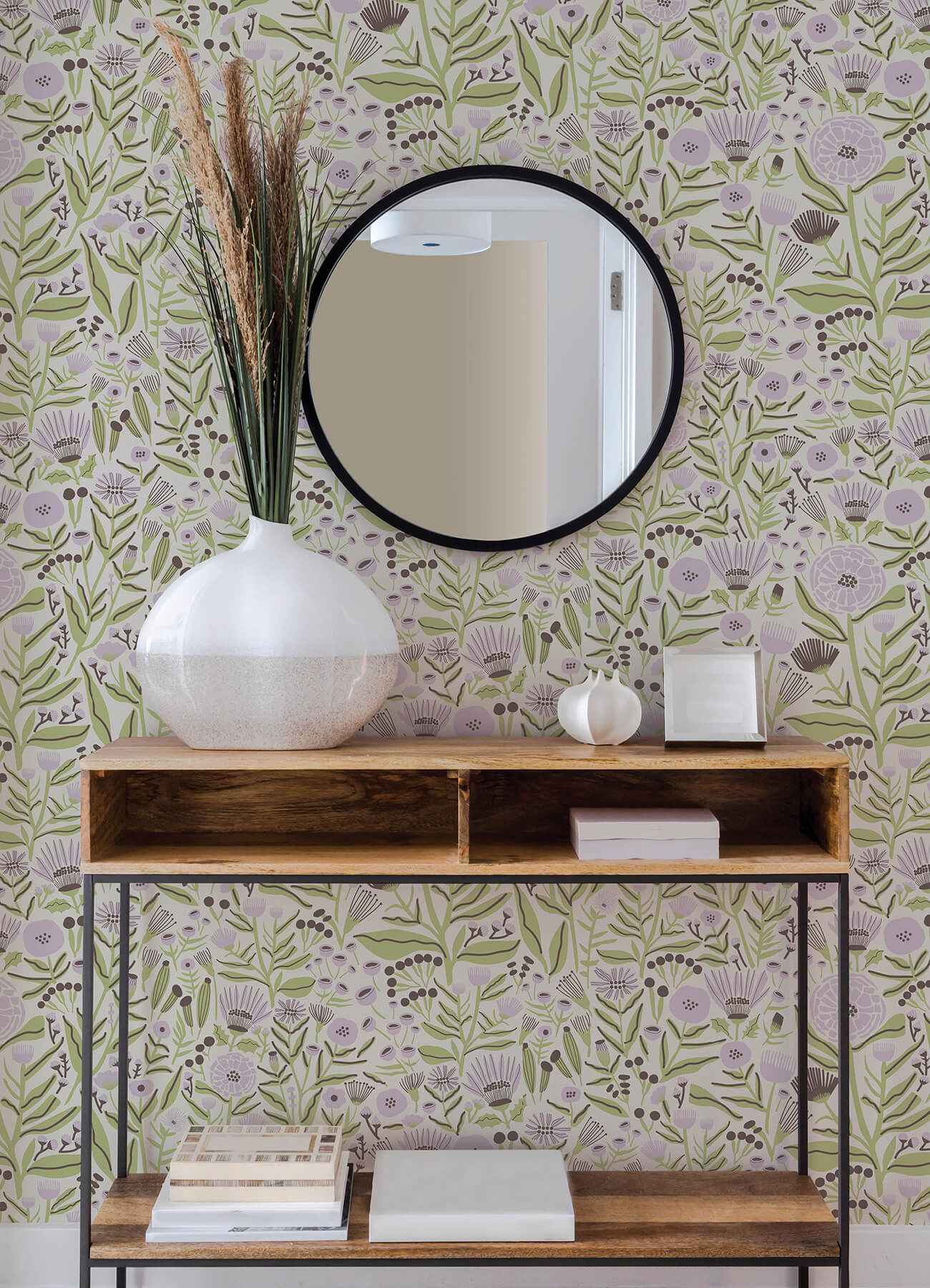 Lilac Marigold Forest Flower Peel and Stick Wallpaper - York Wallcoverings - LDS4588 - York Wallcoverings Wallpaper