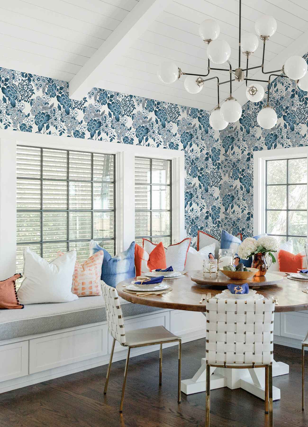 Irina Blue Floral Blooms Wallpaper - York Wallcoverings - 4081-26304 - York Wallcoverings Wallpaper