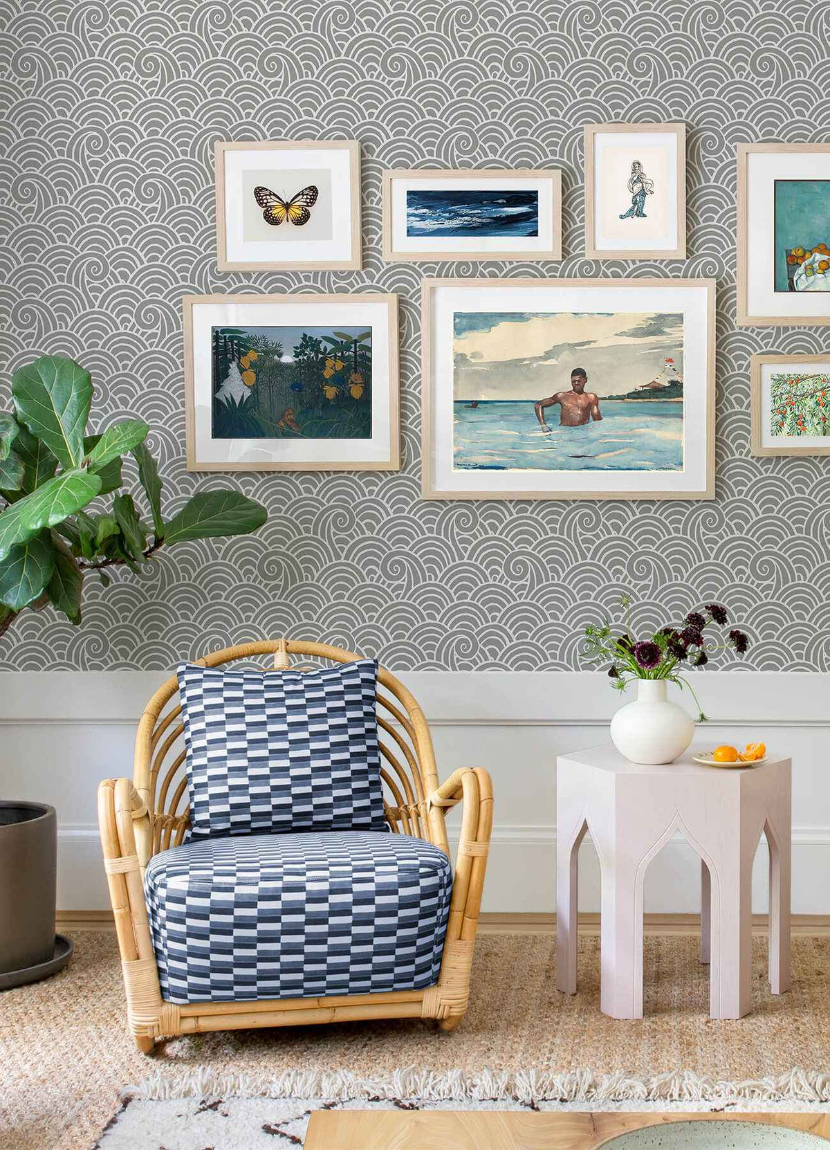 Alorah Grey Wave Wallpaper | A-Street Prints 4081-26308 – The WorkRoom