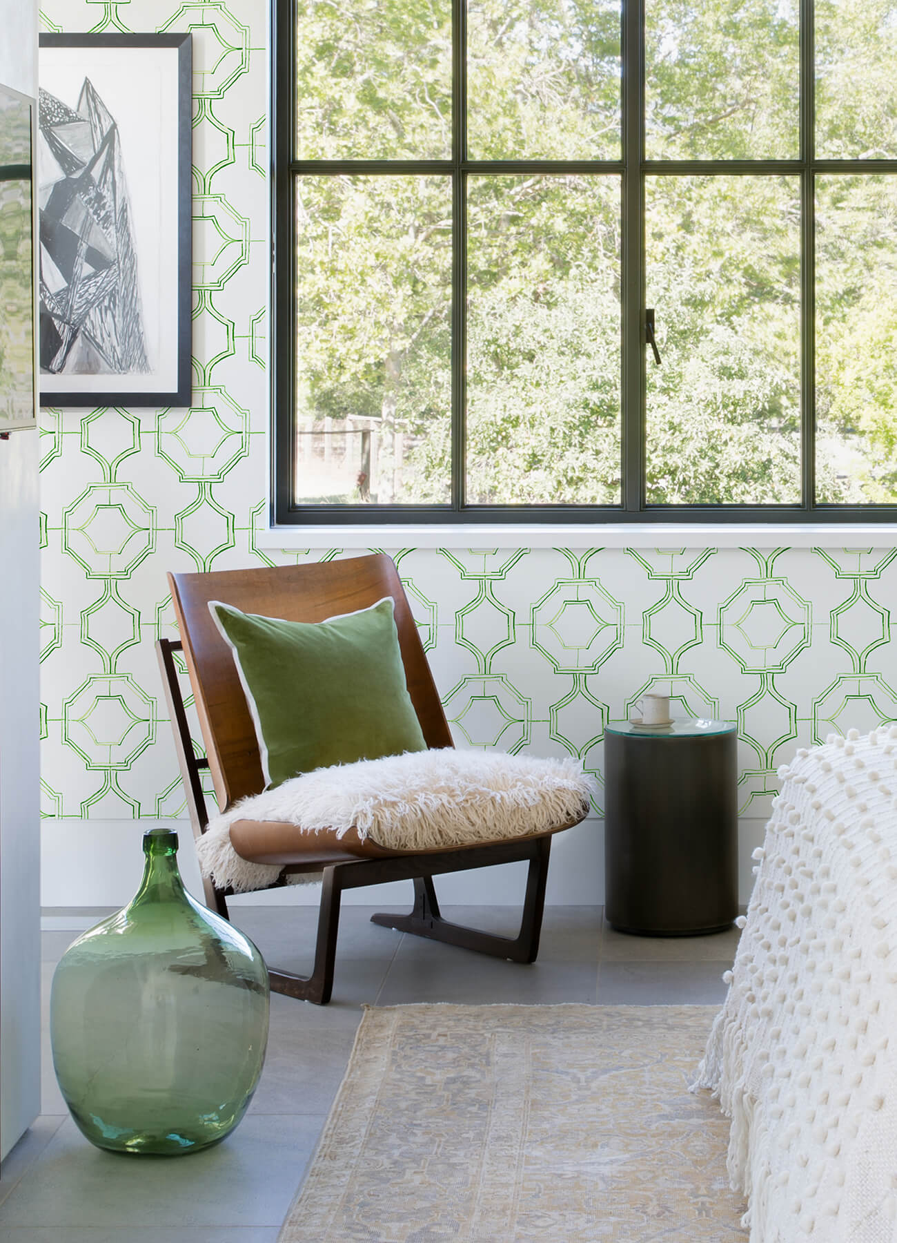 gallina-green-trellis-wallpaper-york-wallcoverings-4081-26316 - York Wallcoverings Wallpaper