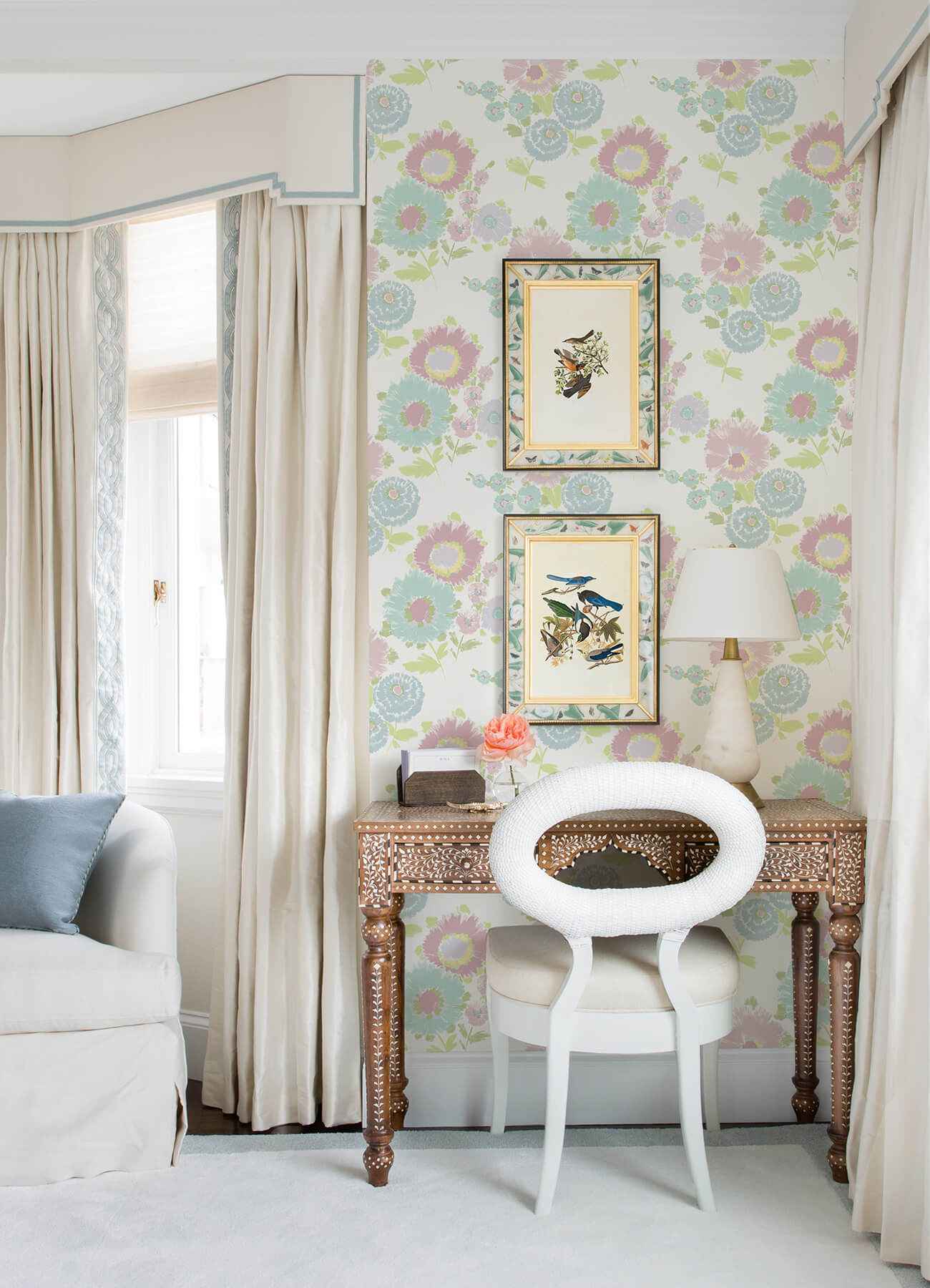 Essie Pastel Painterly Floral Wallpaper - York Wallcoverings - 4081-26325 - York Wallcoverings Wallpaper