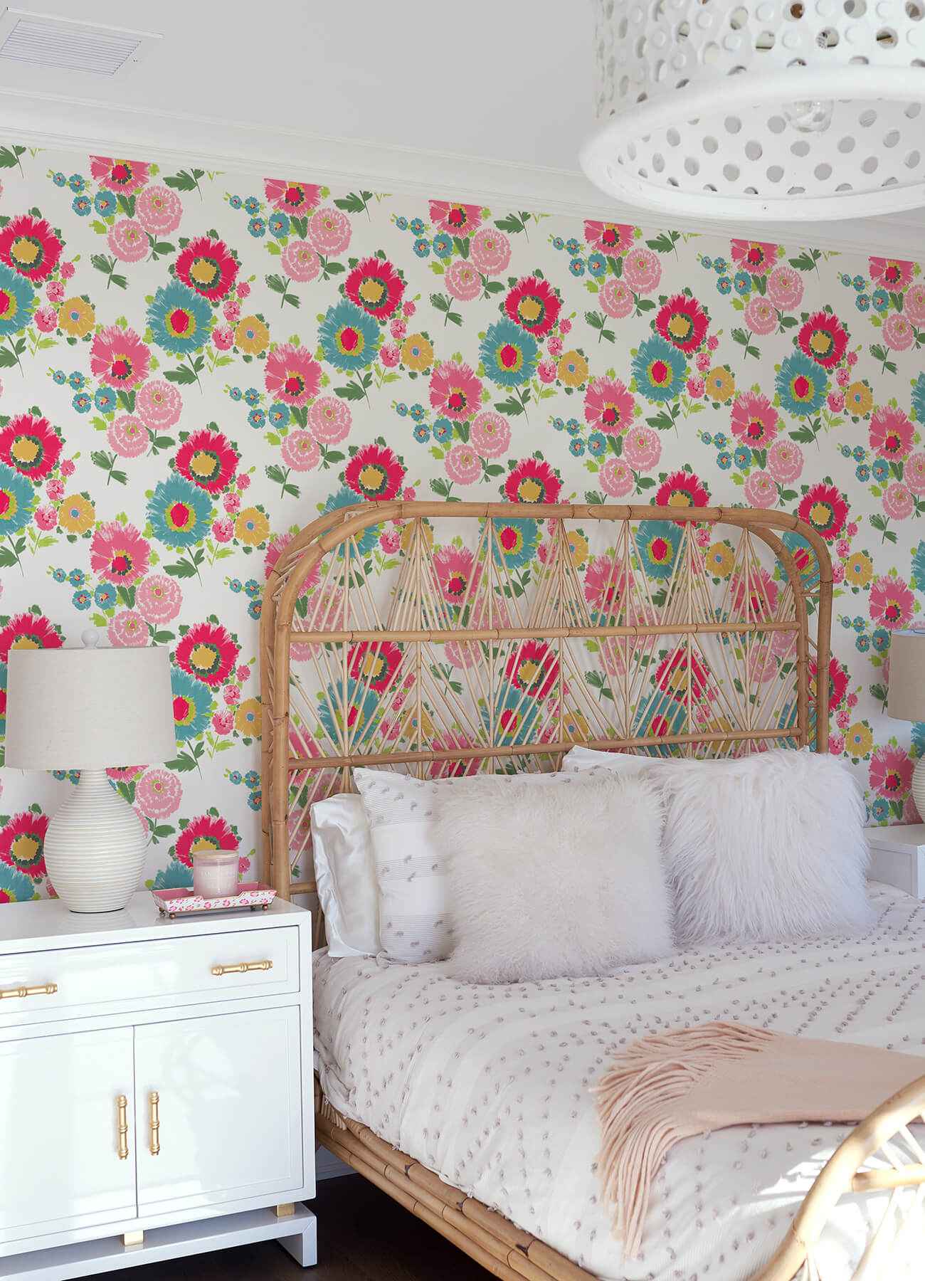 Essie Pink Painterly Floral Wallpaper - York Wallcoverings - 4081-26326 - York Wallcoverings Wallpaper