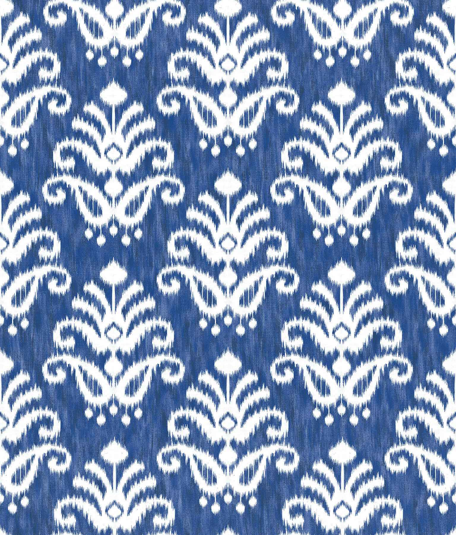 Keaton Blue Medallion Wallpaper - York Wallcoverings - 4081-26329