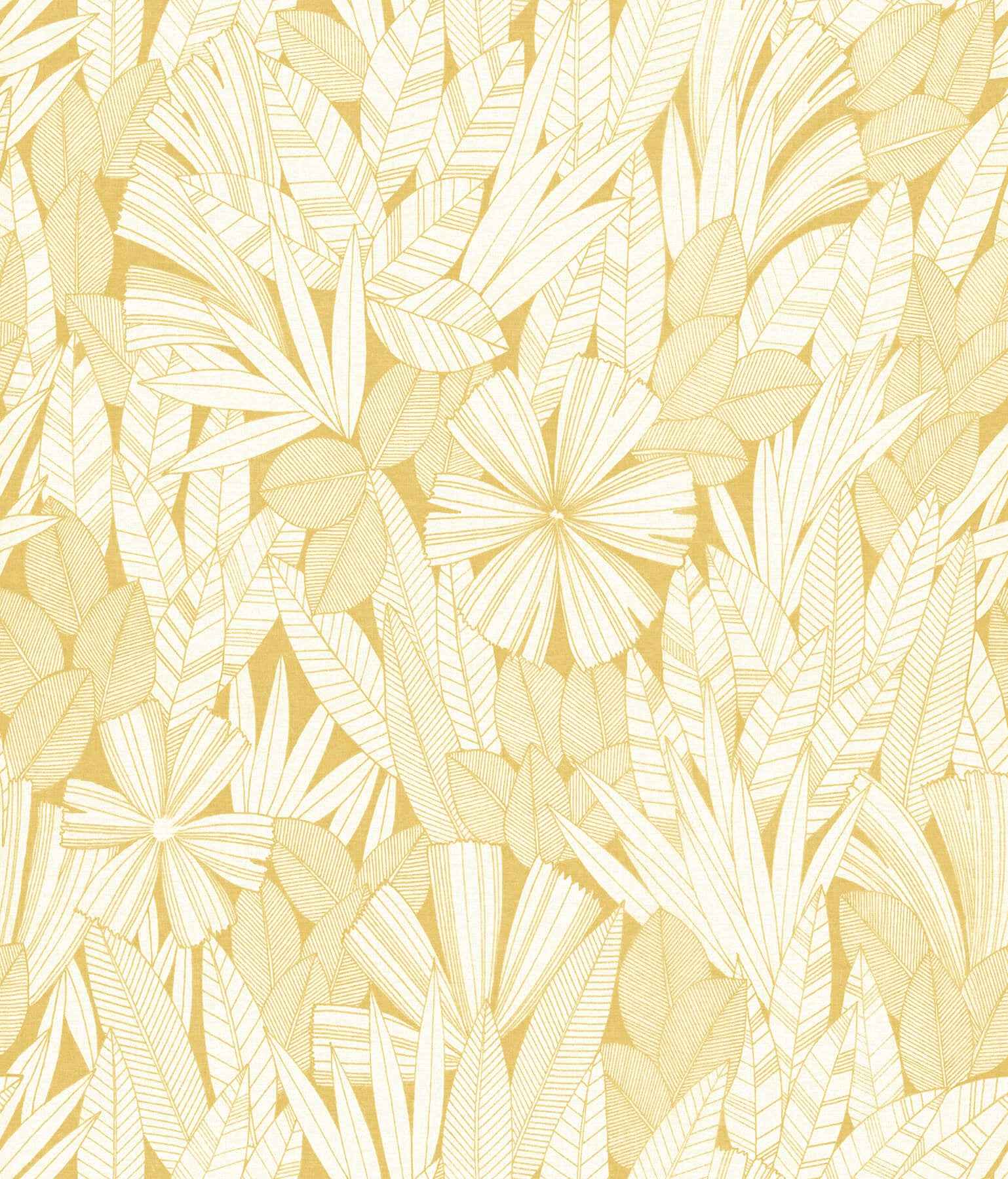 Bannon Yellow Leaves Wallpaper - York Wallcoverings - 4081-26343