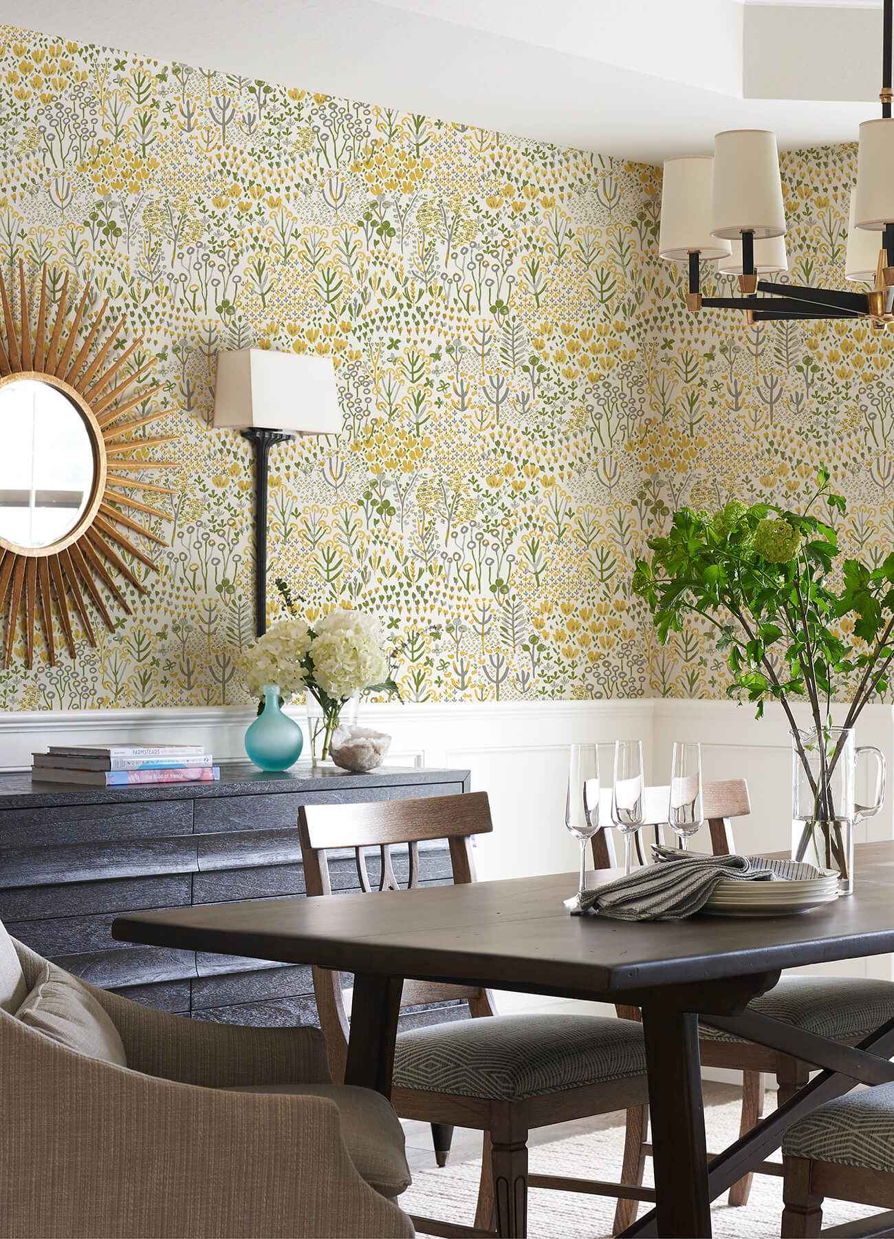 Chilton Yellow Wildflowers Wallpaper - York Wallcoverings - 4081-26348 - York Wallcoverings Wallpaper
