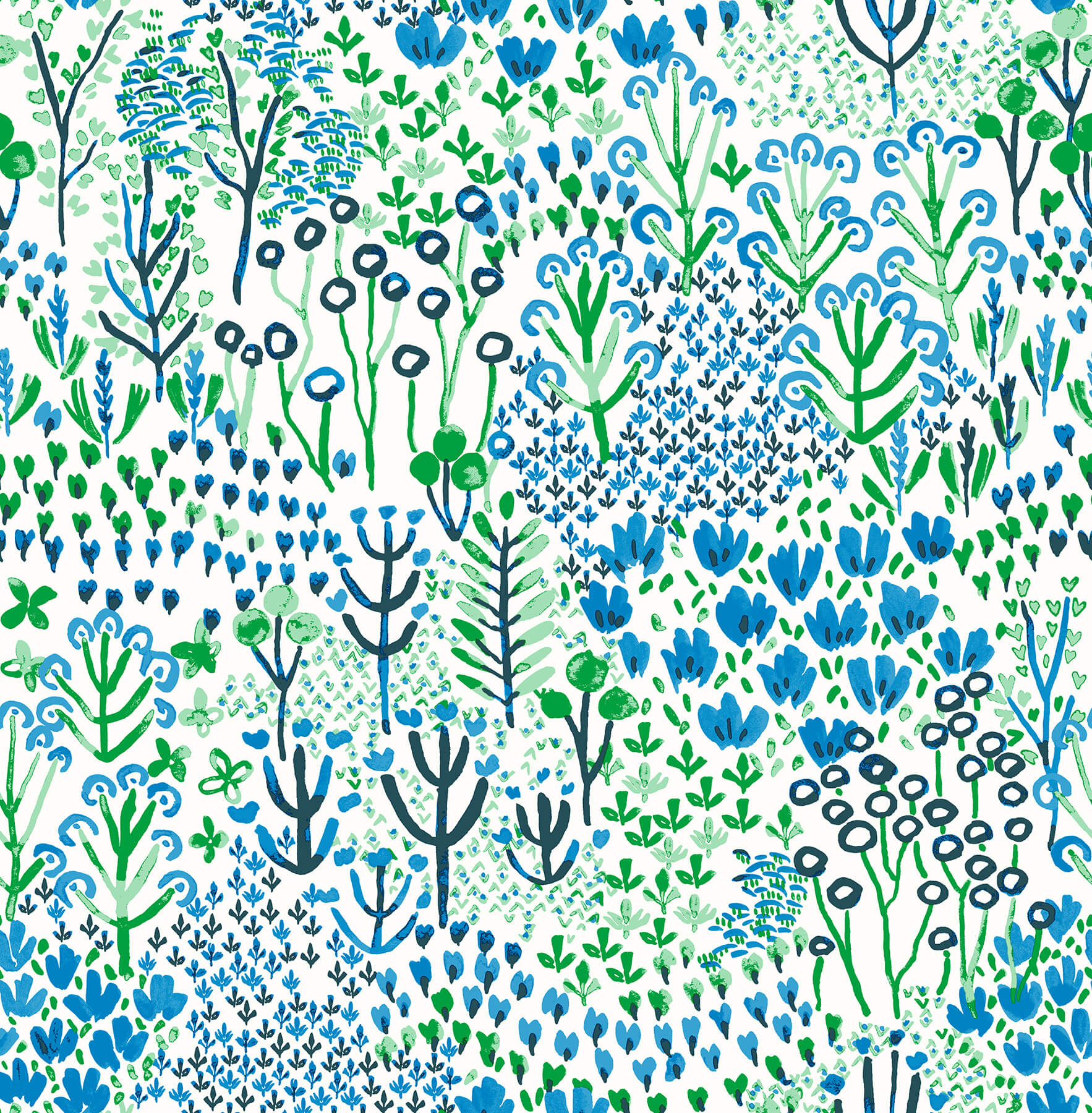 chilton-blue-wildflowers-wallpaper-york-wallcoverings-4081-26350 - York Wallcoverings Wallpaper