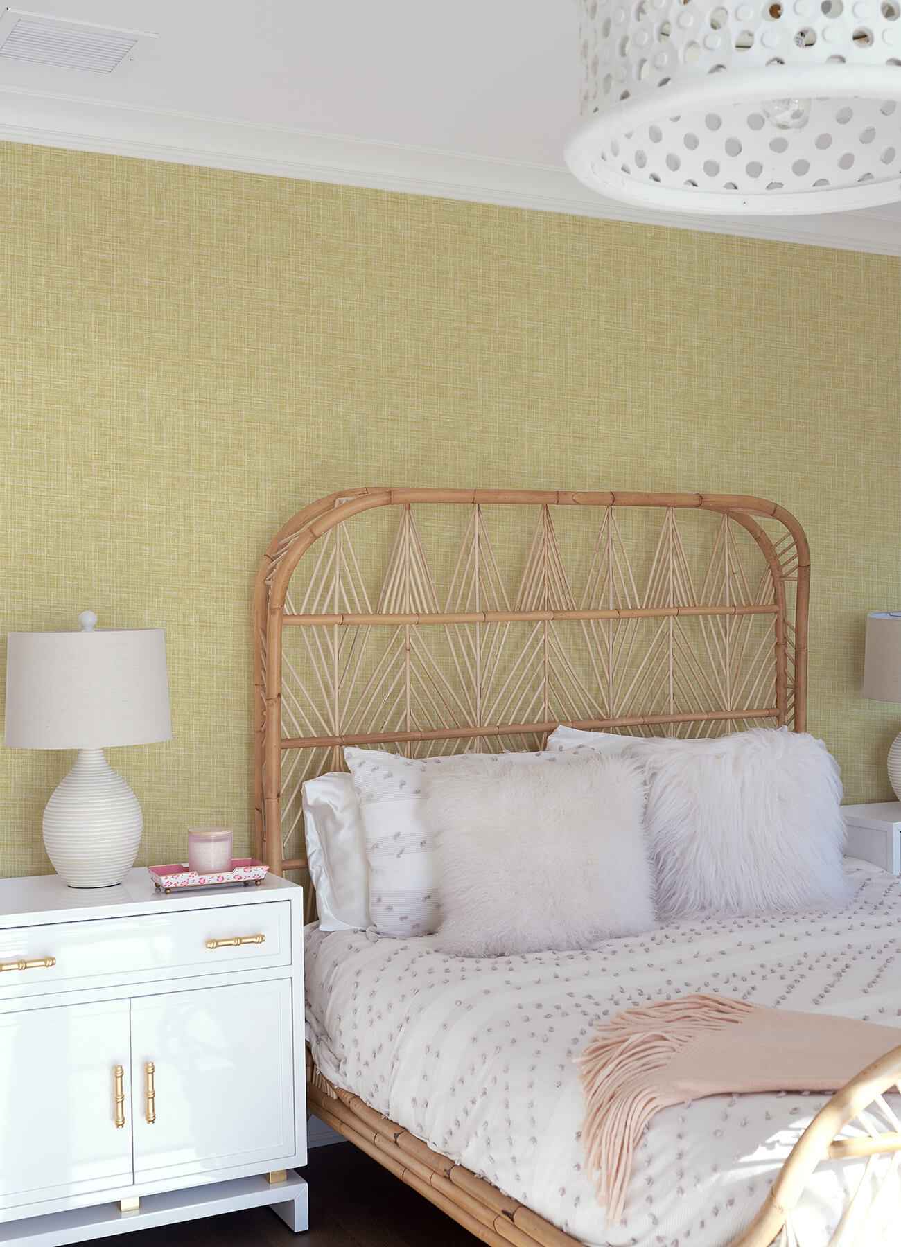 Emerson Yellow Faux Linen Wallpaper - York Wallcoverings - 4081-26356 - York Wallcoverings Wallpaper