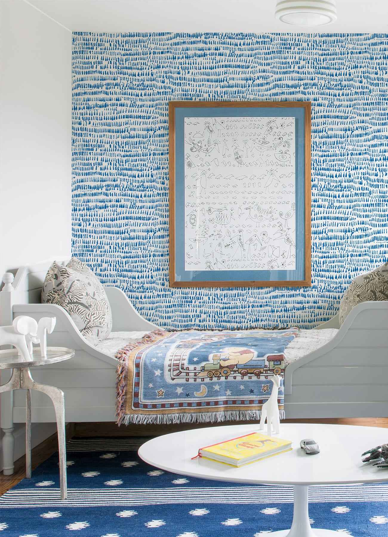 Runes Sapphire Brushstrokes Wallpaper - York Wallcoverings - 4081-26357 - York Wallcoverings Wallpaper