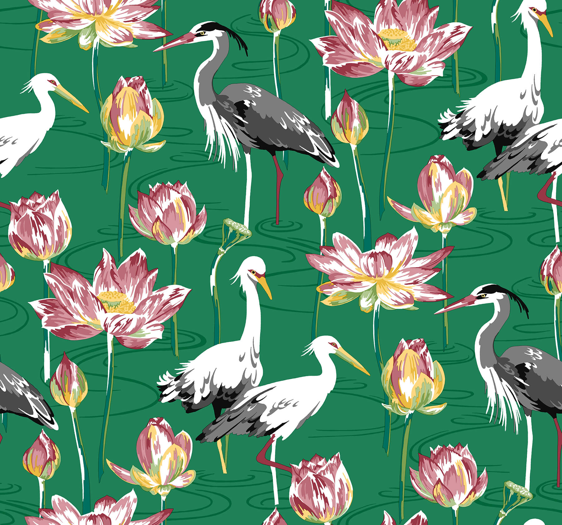 barton-green-heron-wallpaper-york-wallcoverings-4081-87551 - York Wallcoverings Papel pintado