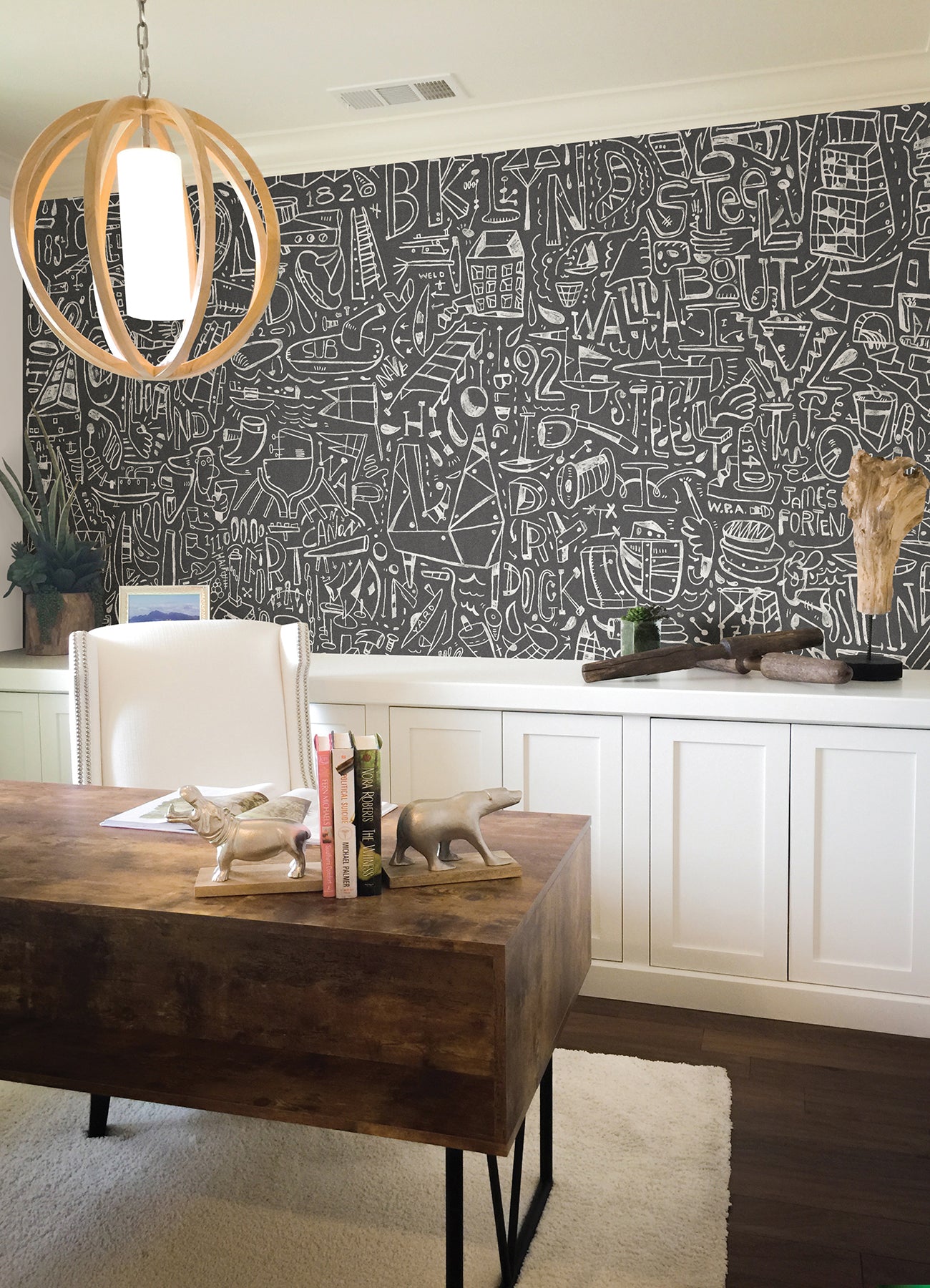 bklyn-navy-yard-grey-wall-mural-york-wallcoverings-astm4129 - York Wallcoverings Wallpaper