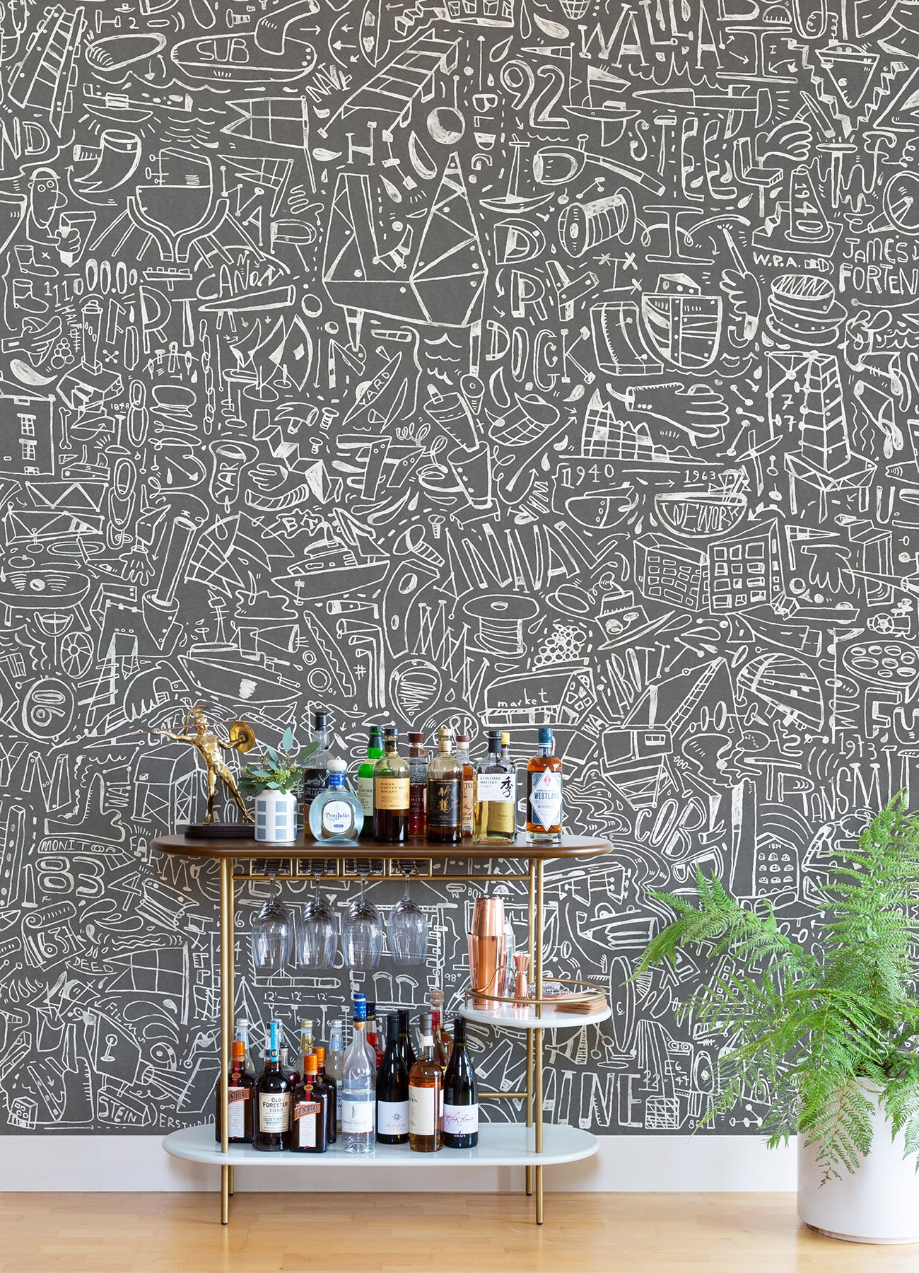bklyn-navy-yard-grey-wall-mural-york-wallcoverings-astm4129 - York Wallcoverings Wallpaper
