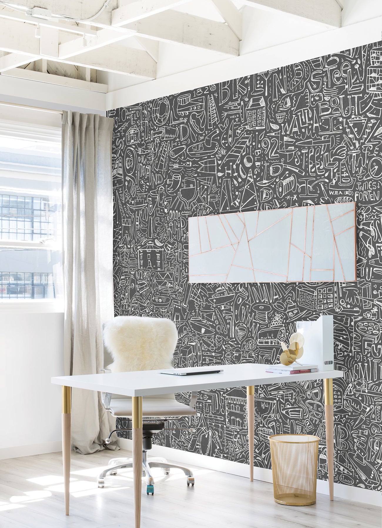 bklyn-navy-yard-grey-wall-mural-york-wallcoverings-astm4129 - York Wallcoverings Wallpaper