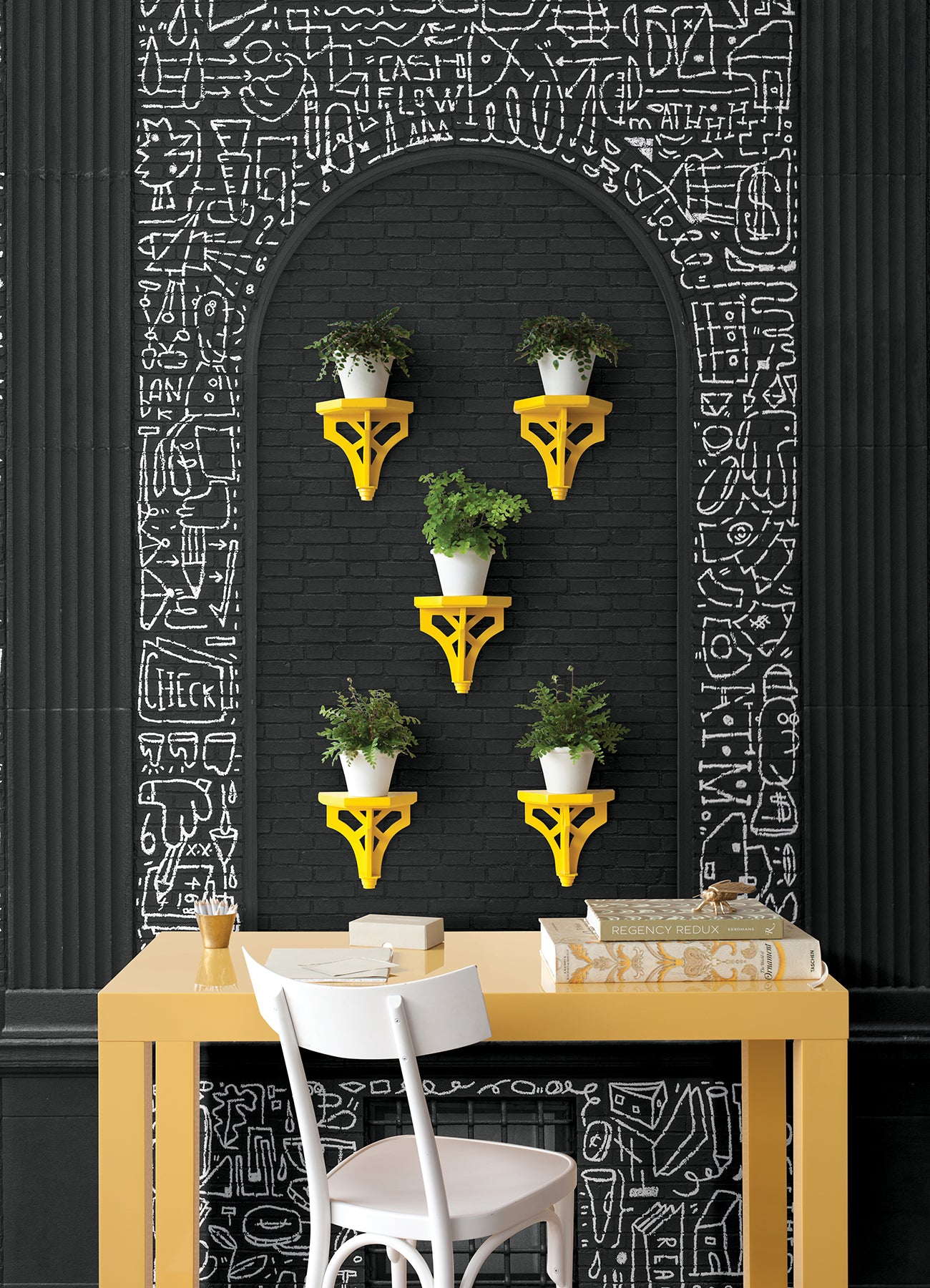 bklyn-bank-windows-black-wall-mural-york-wallcoverings-astm4131 - York Wallcoverings Wallpaper