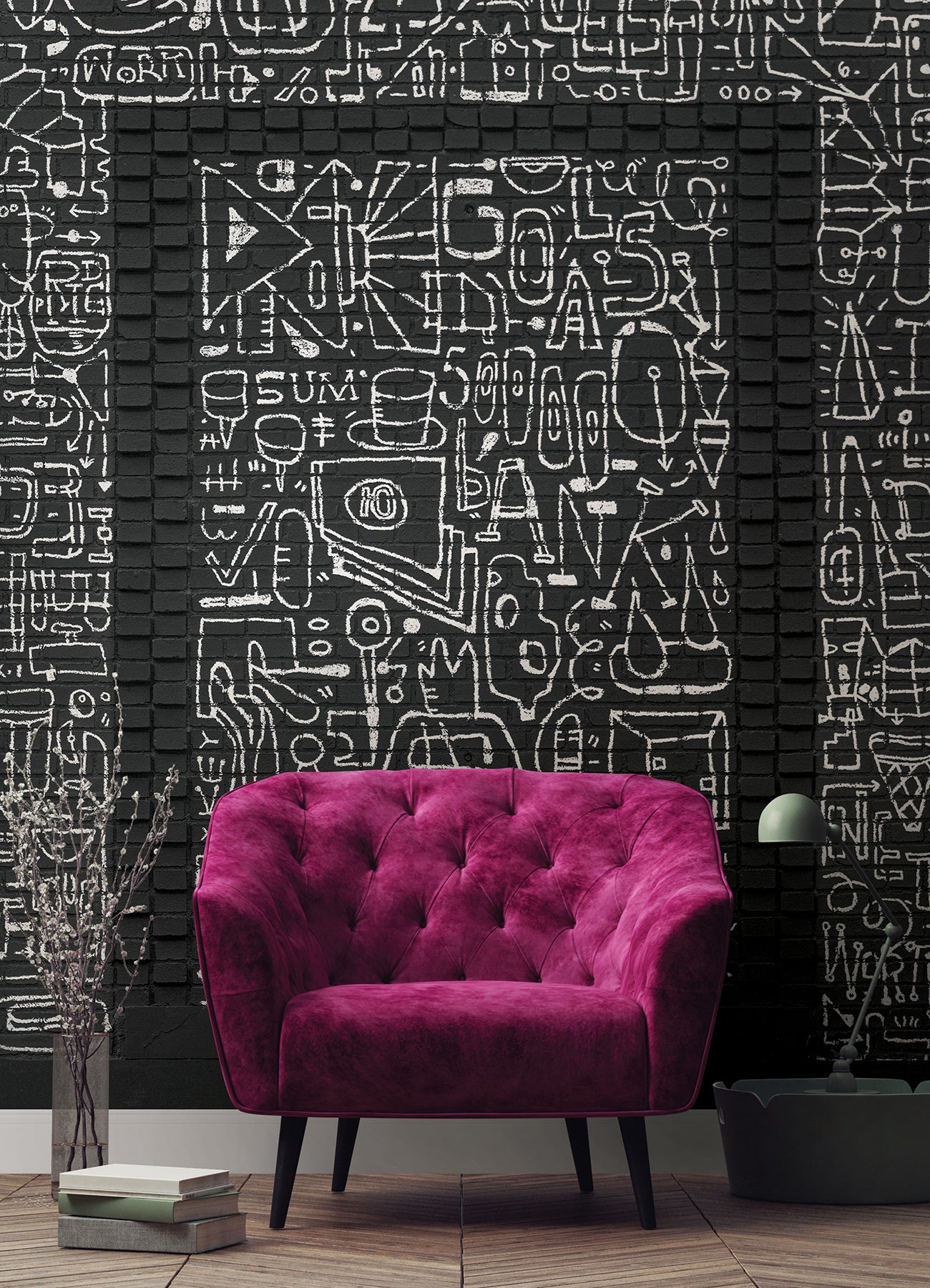 bklyn-bank-entrance-black-wall-mural-york-wallcoverings-astm4132 - York Wallcoverings Wallpaper