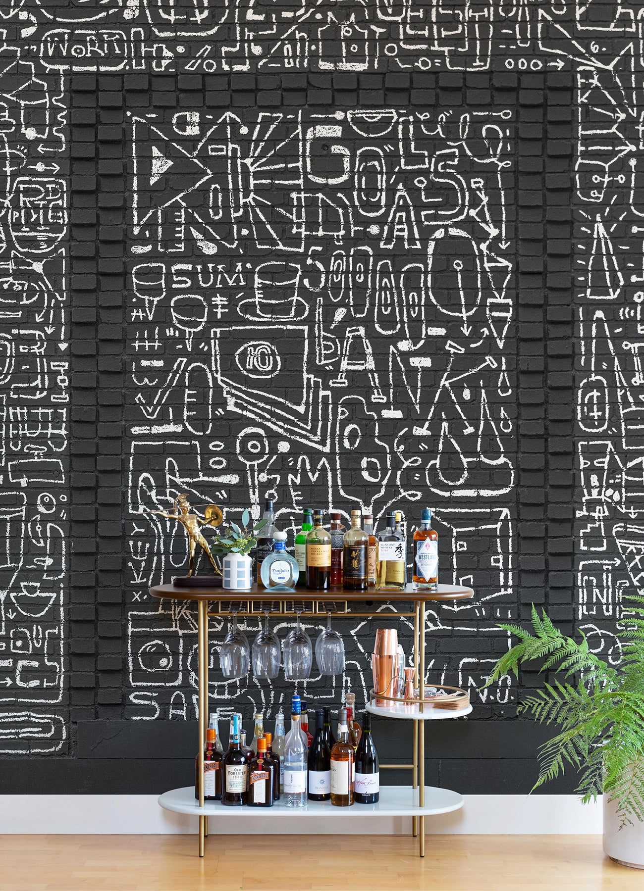 bklyn-bank-entrance-black-wall-mural-york-wallcoverings-astm4132 - York Wallcoverings Wallpaper