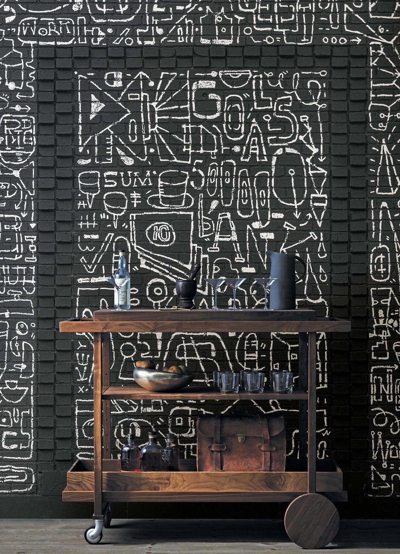 bklyn-bank-entrance-black-wall-mural-york-wallcoverings-astm4132 - York Wallcoverings Wallpaper