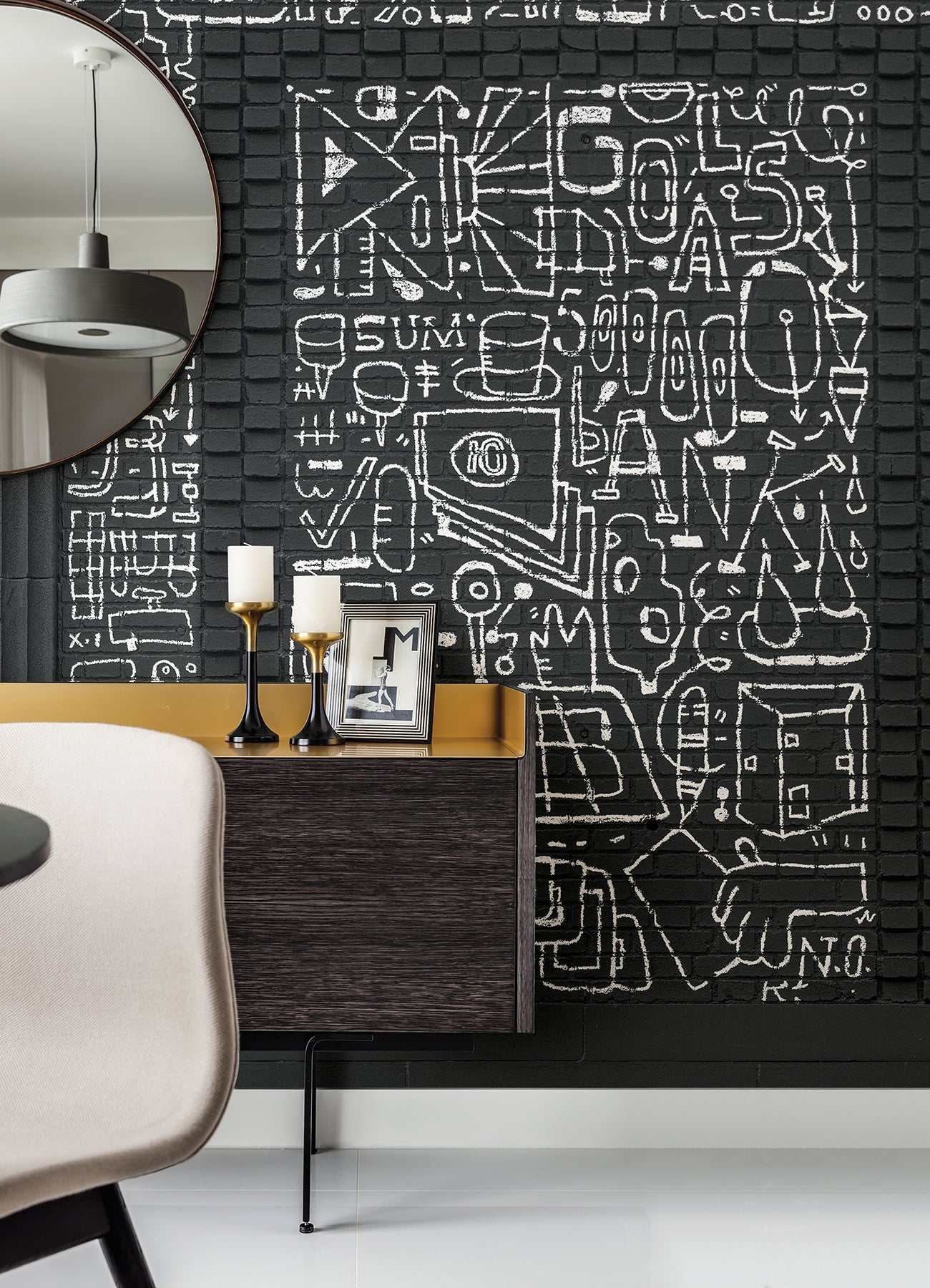 bklyn-bank-entrance-black-wall-mural-york-wallcoverings-astm4132 - York Wallcoverings Wallpaper