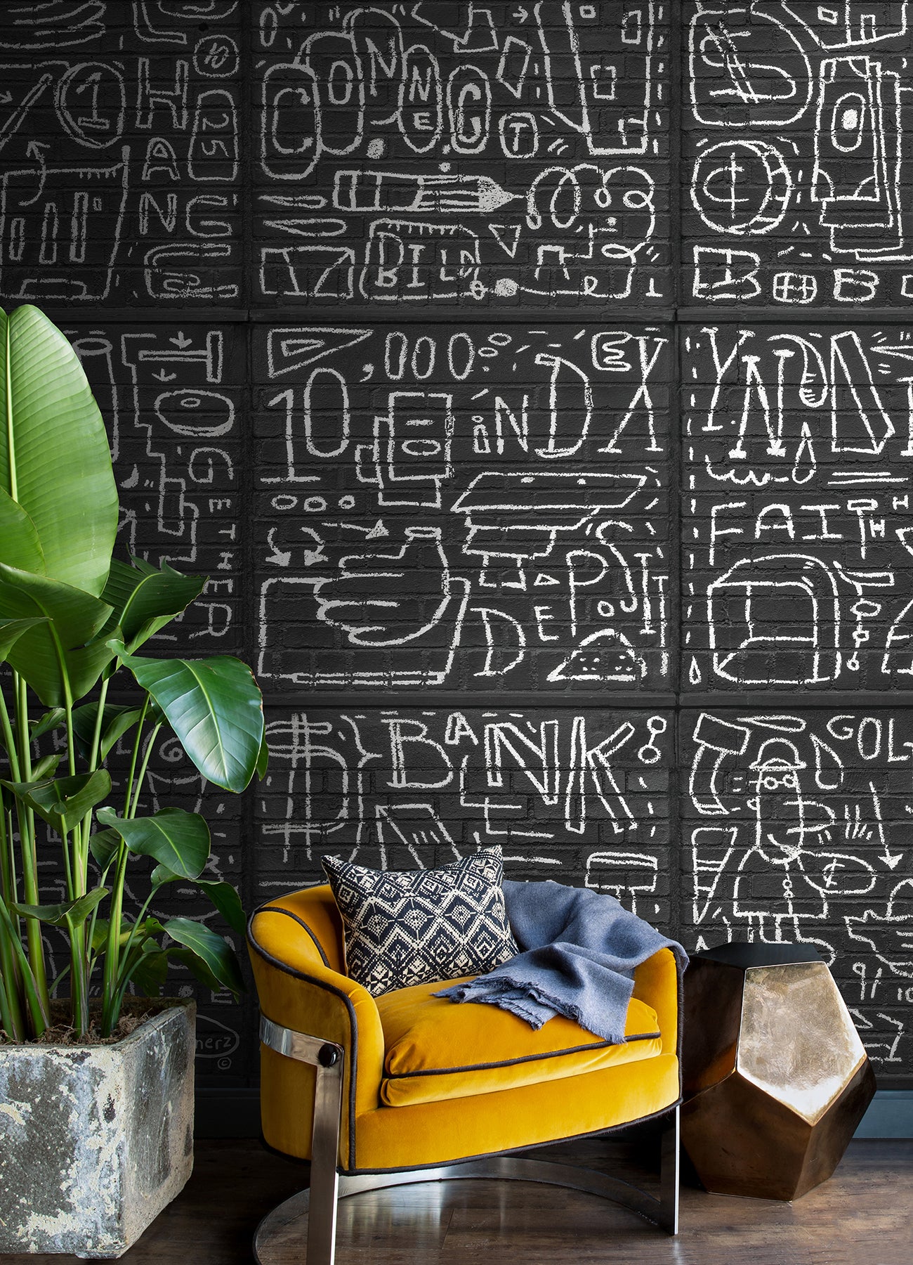 bkyln-bank-multi-panels-black-wall-mural-york-wallcoverings-astm4133 - York Wallcoverings Wallpaper